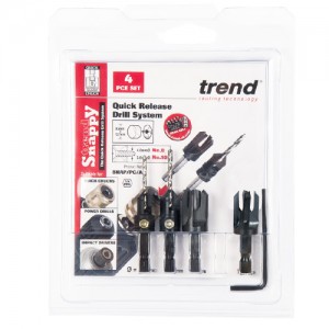 Trend SNAP/PC/A  Snappy 4 Piece Set Countersink Set   TRSNAPPCA