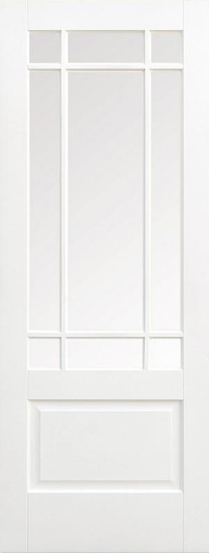 LPD - Internal Door - White Downham Glazed 9L 2040 x 726 mm  WFDOWCG726