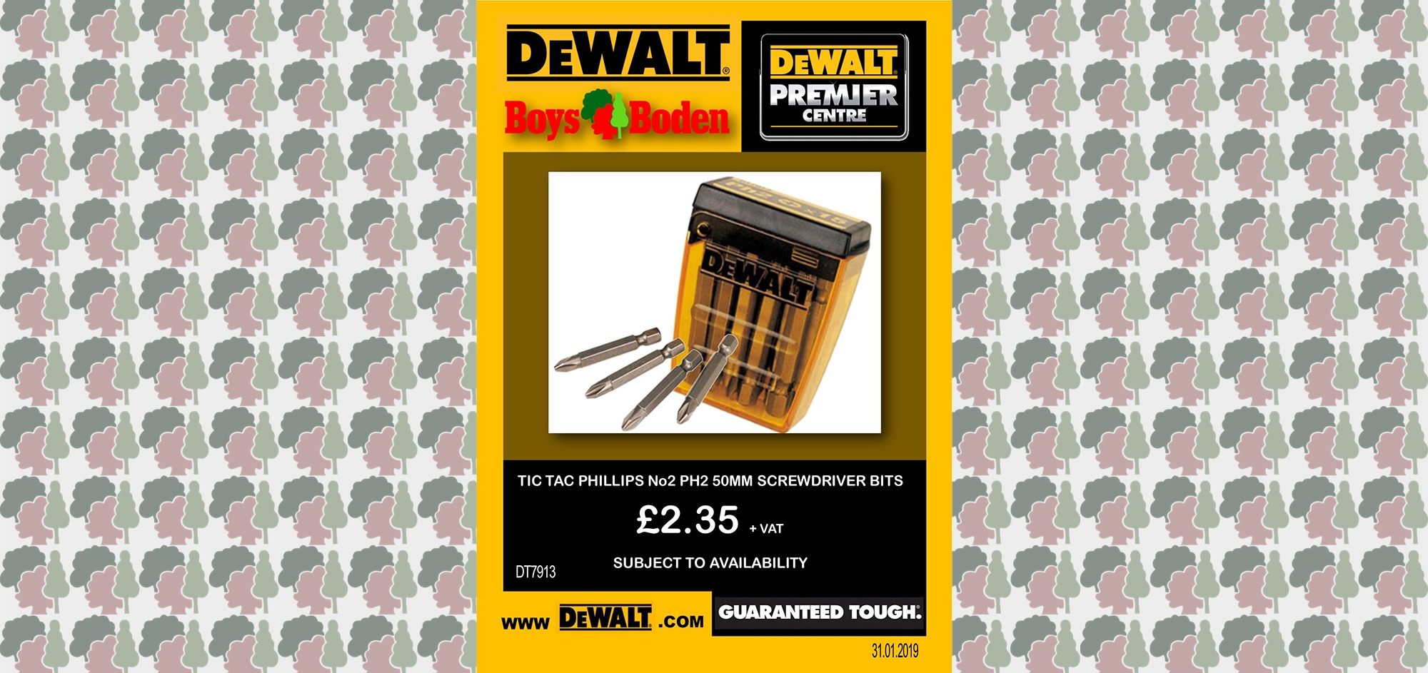 dewalt, screwdriver bits, phillips head, phillips bits