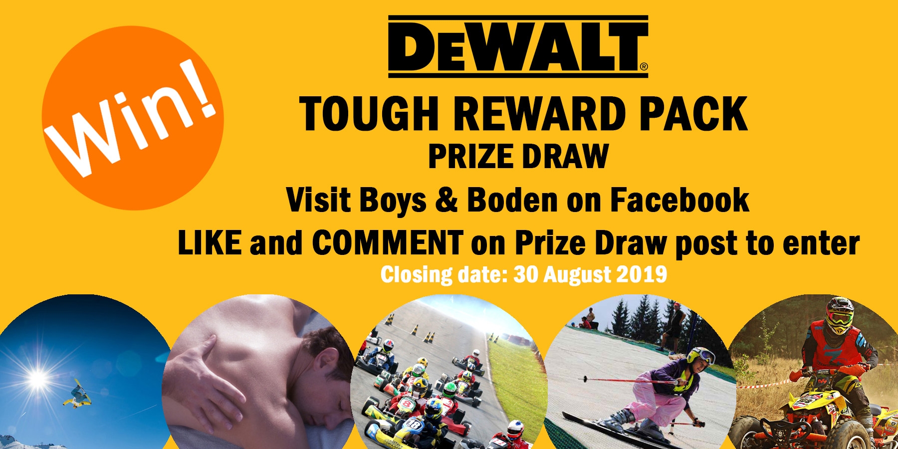 dewalt prize draw, dewalt promotion, dewalt competition, boys and boden