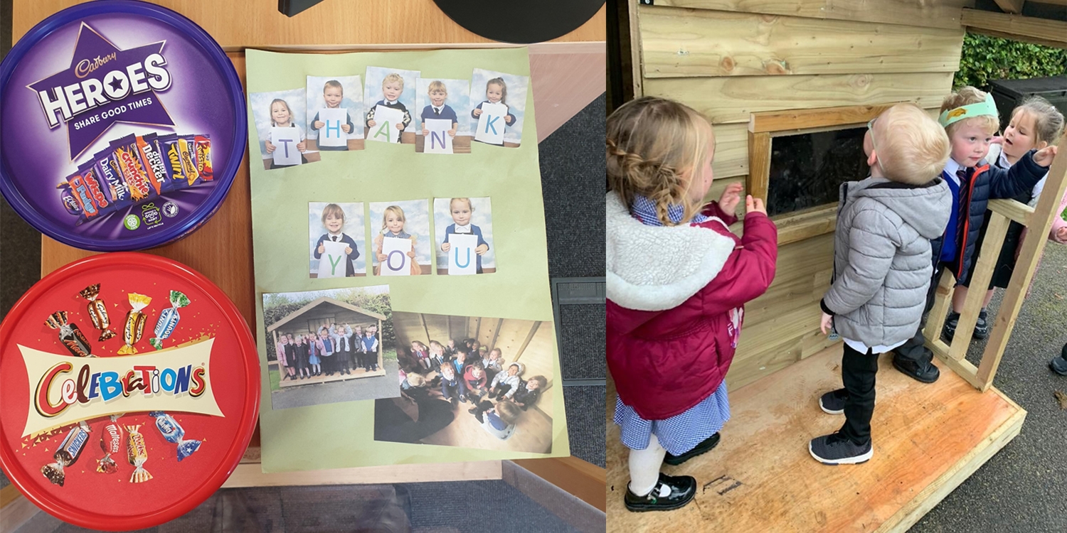 Boys and Boden donation of timber to Chester Little Explorers nursery.